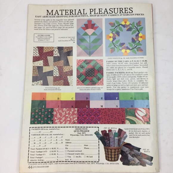 Vintage Quiltmaker Spring Summer 1983 Pattern Magazine Victoria Log Cabin & More - Picture 11 of 11